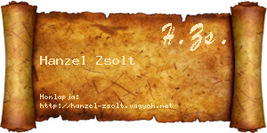 Hanzel Zsolt névjegykártya