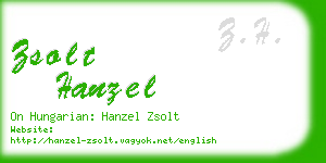 zsolt hanzel business card